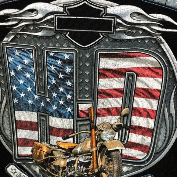 Harley-Davidson Military Overseas Tour USA T Shirt Size M Double-Sided Graphic - Picture 2 of 5